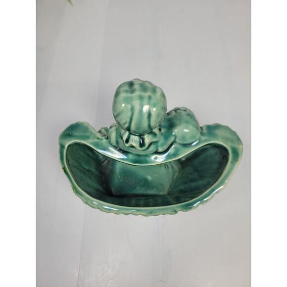 Vintage Pottery Planter Lamb With Girl, Mary Had a little lamb Nursery Vase - Picture 5 of 5